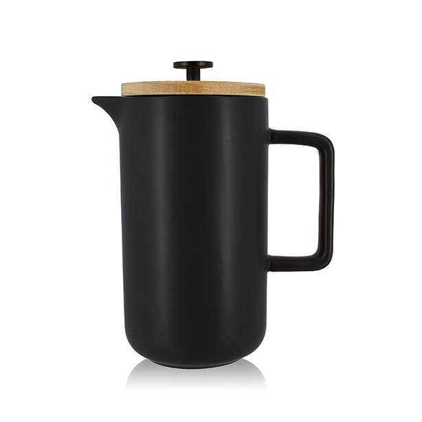 Keygo 1.3l black matt porcelain French press