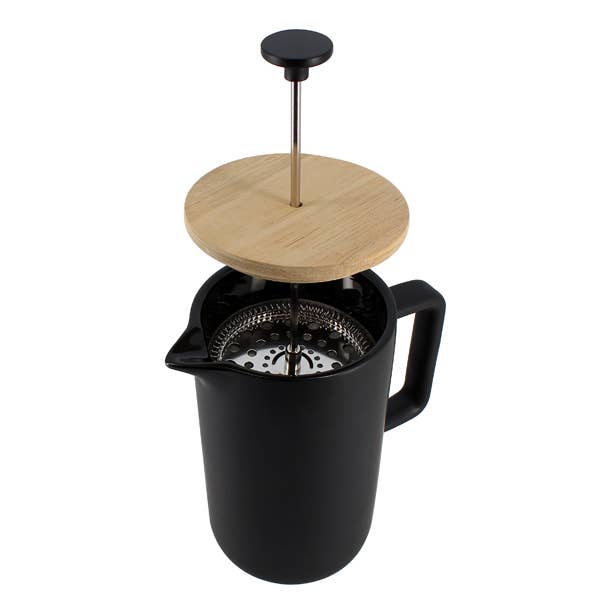 Keygo 1.3l black matt porcelain French press