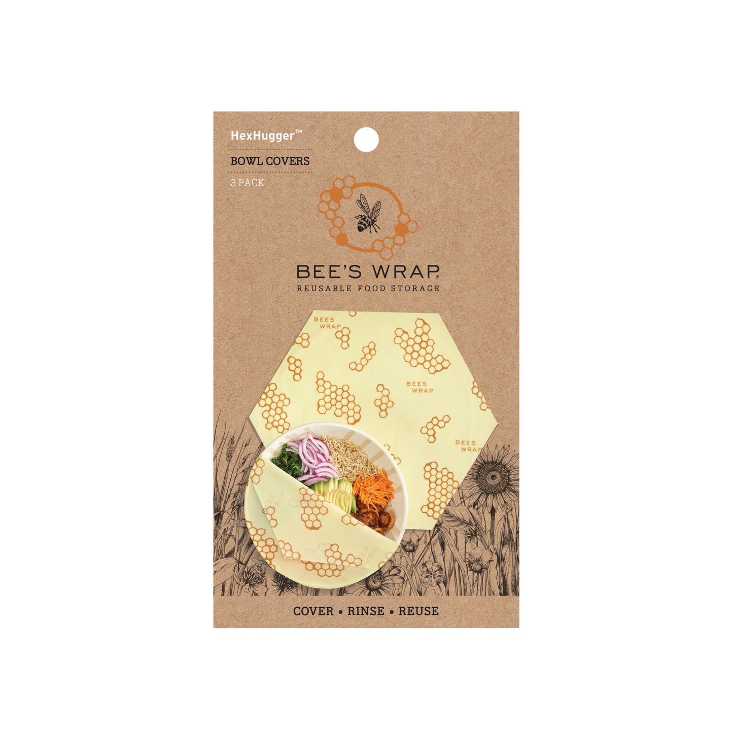 Hex Hugger™ Bowl Cover 3 Pack - Honeycomb