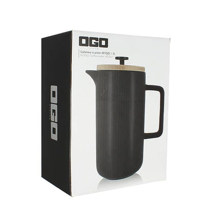 Keygo 1.3l black matt porcelain French press