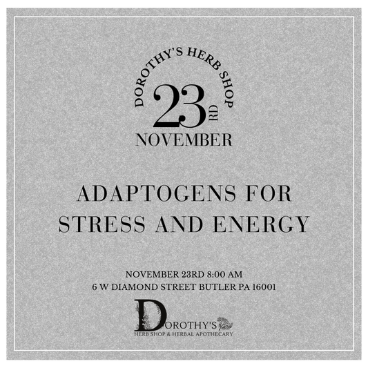 Adaptogens for Stress and Energy: November 23rd