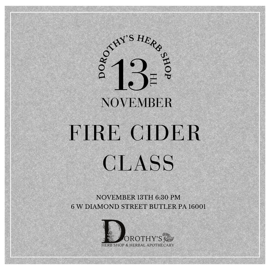 Fire Cider Class! November 13th