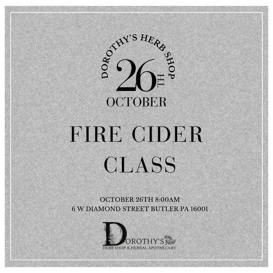 Fire Cider Class! October 26th