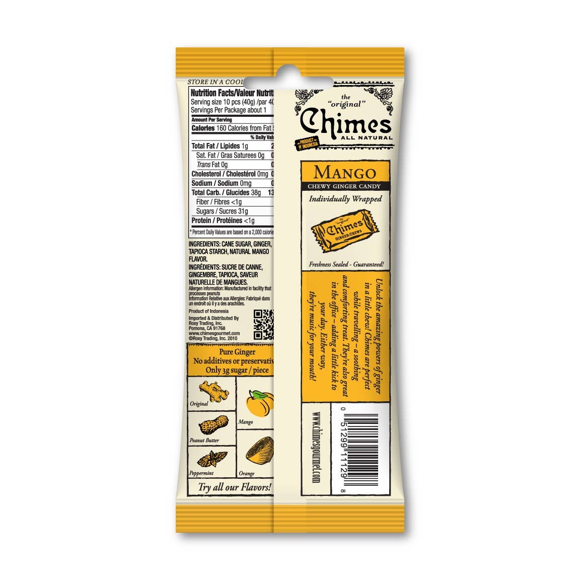 Chimes Mango Ginger Chews Candy - 1.5 oz Bag – Dorothy’s Herb Shop ...